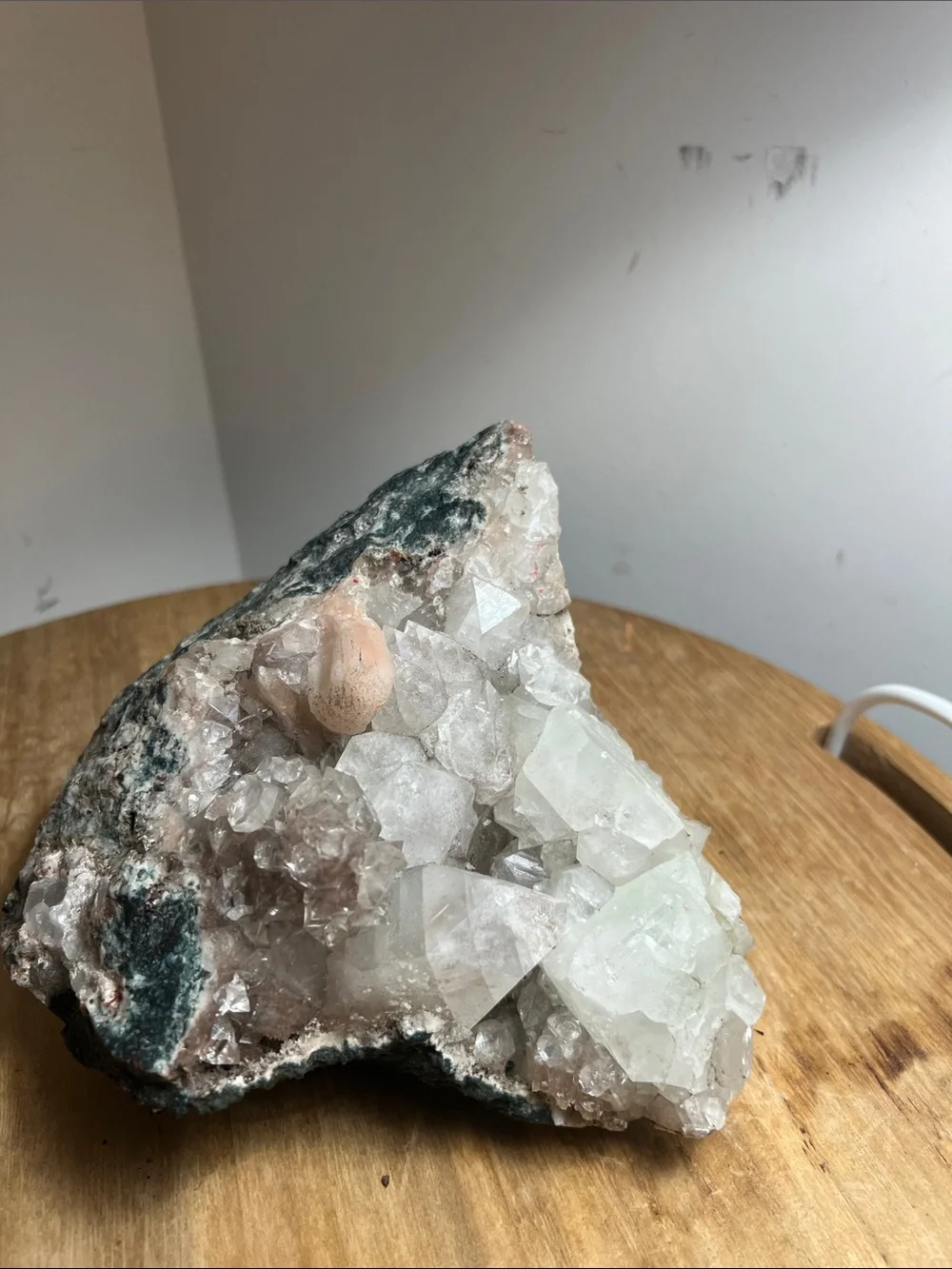 Statement Apophyllite Crystal multicolored w Stillbite inclusions & more 2578g - Picture 15 of 17